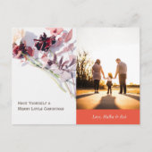 クリスマスカード – 美しいバラと家族 シーズンポストカード (正面)