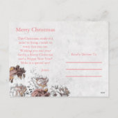 クリスマスカード – 美しいバラ シーズンポストカード (裏面)