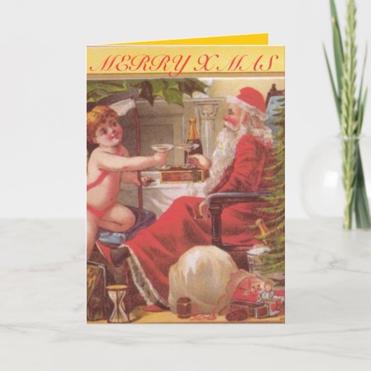 クリスマスカード – 美しビクトリアンい時代のカード (正面)