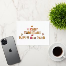 クリスマスカード、色：シルバー、M 箔グリーティングカード