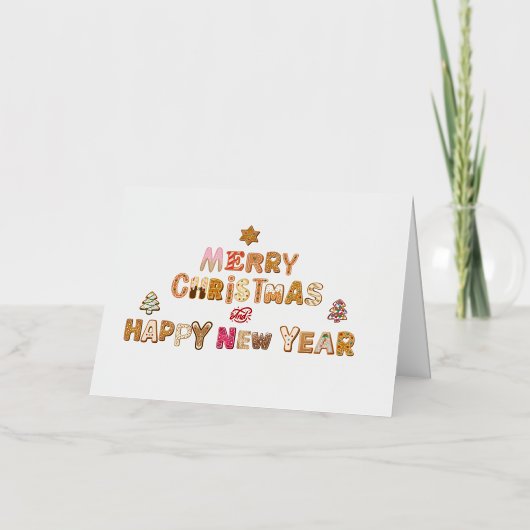 クリスマスカード、色：シルバー、M 箔グリーティングカード (正面)