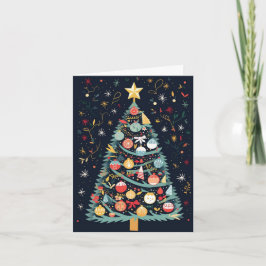 クリスマスカード - 装飾クリスマスツリー