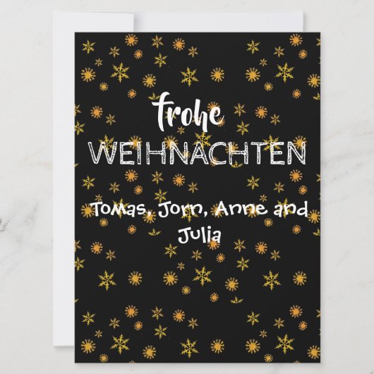 クリスマスカード 調和  メリークリスマス Frohe Wiihnachten (正面)