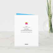 クリスマスカード:赤い帽子をかぶったクリスマス猫 シーズンカード (裏面)