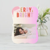 クリスマスカード 陽気で明るい 招待状 (スタンド正面)