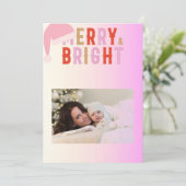 クリスマスカード 陽気で明るい 招待状 (スタンド正面)