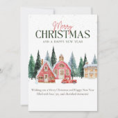 クリスマスカード – 雪と木 (正面)