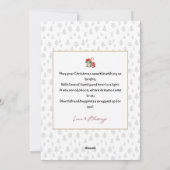 クリスマスカード – 雪と木 (裏面)