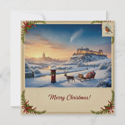 クリスマスカード 雪景色 (正面)