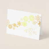クリスマスカード – 雪片 箔カード (正面)