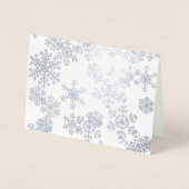 クリスマスカード – 雪片 箔カード (正面)