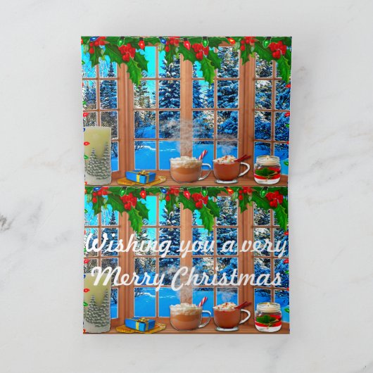 クリスマスカード 雪 (内部)