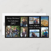 クリスマスカード – 黒い背景 (正面/裏面)