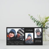 クリスマスカード-黒 シーズンカード (スタンド正面)