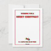 クリスマスカード–1 シーズンカード (裏面)