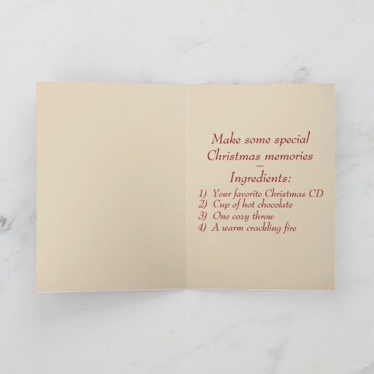 "クリスマスカード" 5 x 7挨拶状 シーズンカード (内部)