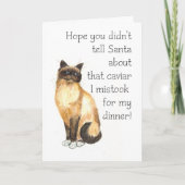 クリスマスカード – Birman Cat (正面)