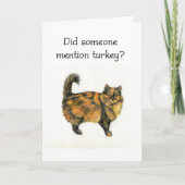 クリスマスカード – Brown Tabby Cat (正面)