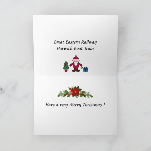 クリスマスカード – Harwich Boat Train (内部)