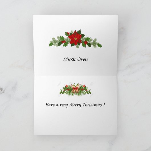 クリスマスカード – Musk Oxen (内部)