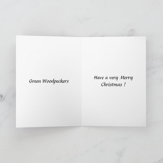 クリスマスカード – Woodpekers (内部)