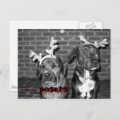 クリスマスカードrecrop recontrast, .. posers, .... シーズンポストカード (正面/裏面)