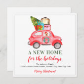 クリスマスカーバッグニューホームキュートホリデームービング 案内状 (正面/裏面)