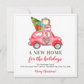 クリスマスカーバッグニューホームキュートホリデームービング 案内状 (正面)