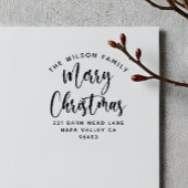 クリスマスカーブファミリー名と差出人住所 ラバースタンプ