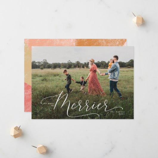 クリスマスカーメリードが多いほど 案内状 (正面/裏面インサイチュ)