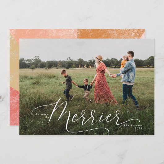 クリスマスカーメリードが多いほど 案内状 (正面/裏面)