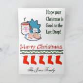 クリスマスカーユーモアのあるド シーズンカード (内部)