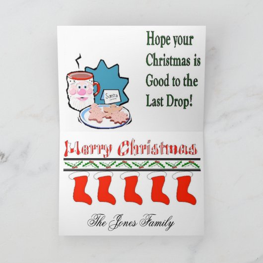 クリスマスカーユーモアのあるド シーズンカード (内部)