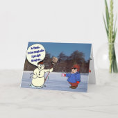 クリスマスカーユーモアのあるド シーズンカード (正面)