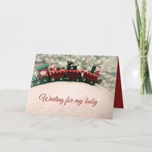 クリスマスカー妊婦のドを待って シーズンカード (正面)