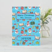 クリスマスカー子供へドスクール先生 招待状 (スタンド正面)