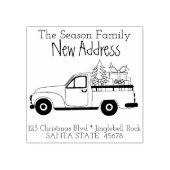 クリスマスカー新しい住所差出人住所スタンプ ラバースタンプ (インプリント)