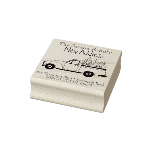 クリスマスカー新しい住所差出人住所スタンプ ラバースタンプ (スタンプ)