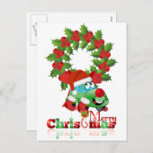 クリスマスカー漫画カード シーズンポストカード (正面/裏面)