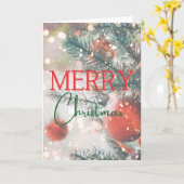 クリスマスカー空白のド – 内部 – メッセージのカスタム追加 カード (黄色い花)