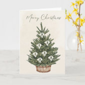 クリスマスカー空白のド – 内部 – メッセージのカスタム追加 カード (黄色い花)