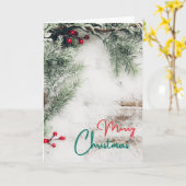 クリスマスカー空白のド – 内部 – メッセージのカスタム追加 カード (黄色い花)