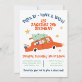 クリスマスカー誕生日パレードパーティー 招待状 (正面)