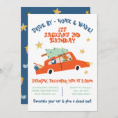 クリスマスカー誕生日パレードパーティー 招待状 (正面/裏面)