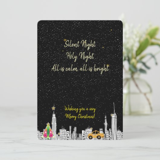 クリスマスカー静かドの夜の聖なる夜 シーズンカード (スタンド正面)