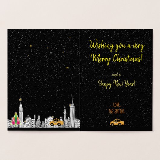 クリスマスカー静かドナイトキャロルホリデーフォイル 箔カード (内部)