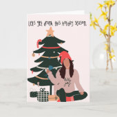 クリスマスカー飲ドを取ろう カード (黄色い花)