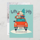 クリスマスカー |ホリデーカード シーズンカード (正面/裏面)