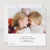 クリスマスカー | ホリデー写真カード シーズンカード (裏面)