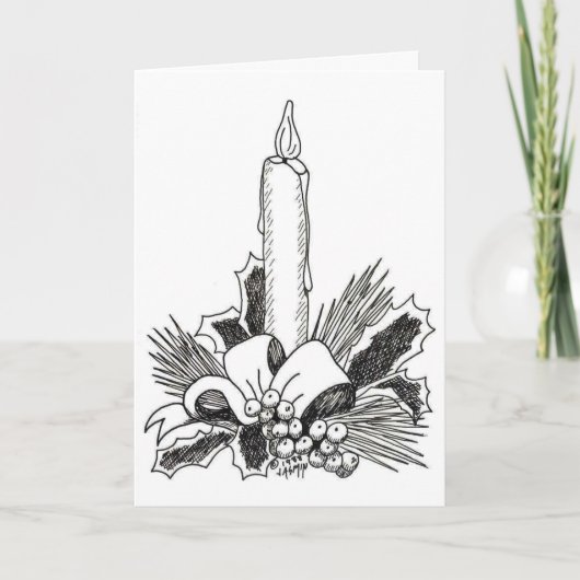 クリスマスカ図解入りの、写真付きのード シーズンカード (正面)